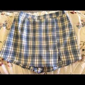 Blue Plaid Skort (L)